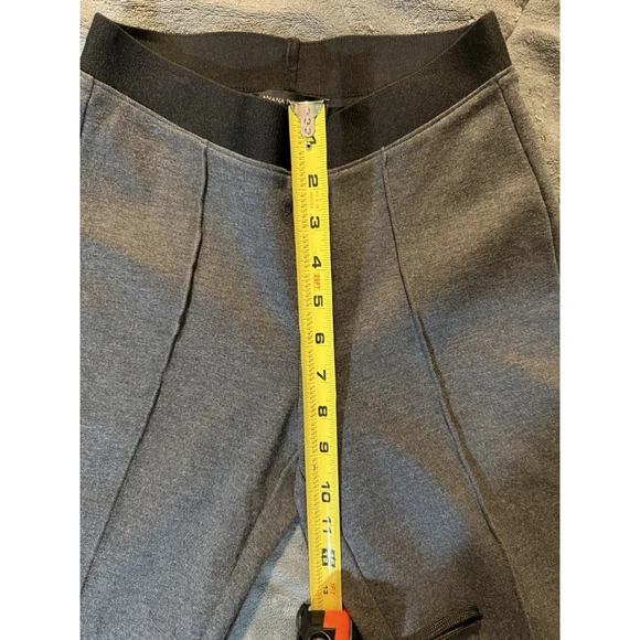 Banana Republic Pull On Ponte Pants Gray Comfort Pleated Fitted Office Women's 0 - Picture 5 of 11